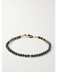 Mikia - Circle 4-Plated Sterling, Malachite And Apatite Beaded Bracelet - Lyst