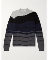 Off-White c/o Virgil Abloh - Logo-intarsia Virgin Wool Sweater - Lyst