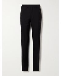 Kingsman - Argylle Slim-fit Tapered Wool And Mohair-blend Tuxedo Trousers - Lyst