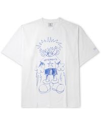 Vetements - Scribbled Teen Oversized Logo-print Cotton-jersey T-shirt - Lyst