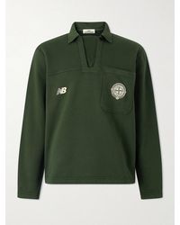 Stone Island - New Balance Logo-Print Cotton-Jersey Polo Sweater - Lyst