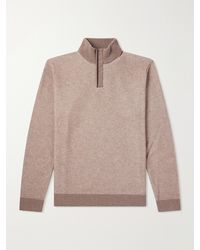 Slowear - Virgin Wool Half-Zip Sweater - Lyst