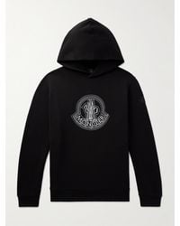 Moncler - Logo-Appliquéd Printed Cotton-Jersey Hoodie - Lyst