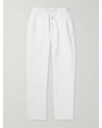 Vilebrequin - Pacha Straight-leg Linen Drawstring Trousers - Lyst