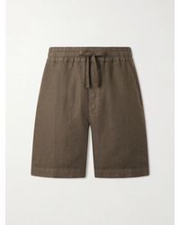 Altea - Samuel Straight-leg Linen Shorts - Lyst