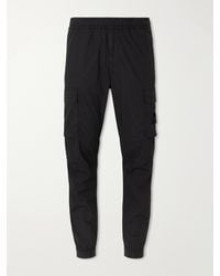 Stone Island - Tapered Stretch Cotton-Blend Cargo Trousers - Lyst