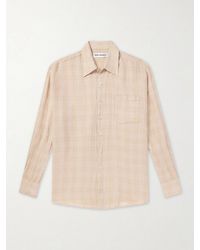 Our Legacy - Above Checked Linen-gauze Shirt - Lyst