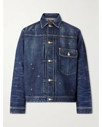 Beams Plus - Digger Distressed Denim Jacket - Lyst