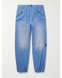 Loewe - Tapered Cotton Cargo Trousers - Lyst