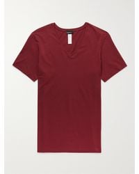 Hanro Stretch-cotton Jersey T-shirt - Red