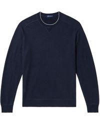 Peter Millar - Voyager Contrast-tipped Cashmere-blend Sweater - Lyst