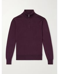 MR P. - Merino Wool Half-zip Sweater - Lyst