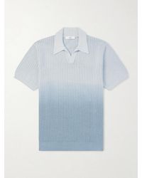 MR P. - Open-Collar Knitted Organic Cotton Polo Shirt - Lyst