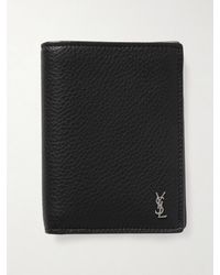 Saint Laurent - Logo-Appliquéd Full-Grain Leather Billfold Wallet - Lyst