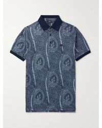 Etro - Roma Slim-fit Logo-embroidered Paisley-print Cotton-piqué Polo Shirt - Lyst