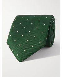 Dunhill - Krawatte aus Maulbeerseiden-Twill mit Punkten - Lyst