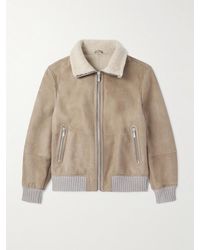 Brunello Cucinelli - Cashmere-Trimmed Shearling Jacket - Lyst