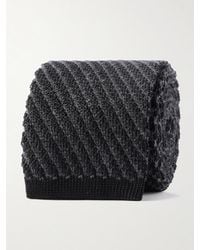 Brioni - 7Cm Striped Knitted Silk And Cashmere-Blend Tie - Lyst