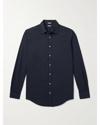 Massimo Alba - Genova Cutaway-collar Cotton-chambray Shirt - Lyst