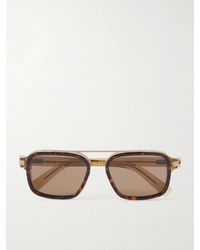 ZEGNA - Geometric Square-Frame Acetate Sunglasses - Lyst