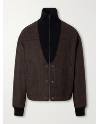 Maison Margiela - Wool Herringbone Bomber Jacket - Lyst