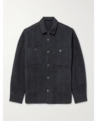 MR P. - Herringbone Wool And Cashmere-Blend Flannel Overshirt - Lyst