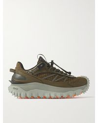 Moncler - Trailgrip Gtx Leather-Trimmed Mesh And Canvas Sneakers - Lyst