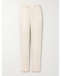 Favourbrook - Slim-Fit Herringbone Linen And Silk-Blend Suit Trousers - Lyst