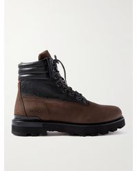 Moncler - Peka Trek Nubuck And Leather Hiking Boots - Lyst