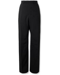 Rick Owens - Geth Straight-Leg Grain De Poudre Wool Trousers - Lyst
