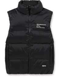 Neighborhood - Logo-embroidered Quilted Shell Down Gilet - Lyst