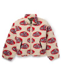 Kapital - Drizzler Cropped Printed Fleece Jacket - Lyst