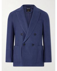 ZEGNA - Double-breasted Linen - Lyst