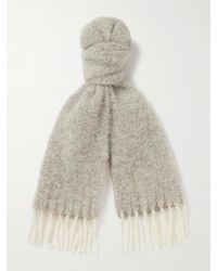 NN07 - Fringed Wool-Blend Scarf - Lyst