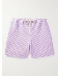 A Kind Of Guise - Volta Straight-leg Waffle-knit Cotton Drawstring Shorts - Lyst