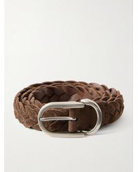 Brunello Cucinelli - 3Cm Woven Suede Belt - Lyst