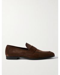 Tom Ford - Sean Suede Penny Loafers - Lyst
