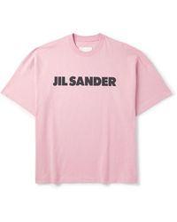 Jil Sander - Logo-Print Cotton-Jersey T-Shirt - Lyst