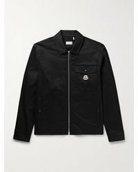 Moncler - Logo-appliquéd Cotton-blend Gabardine Shirt Jacket - Lyst