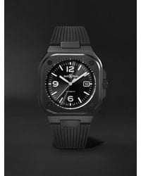 Bell & Ross - Br 05 Automatic 40Mm Stainless Steel And Rubber Watch, Ref. No. Br05A-Bl-Ce/Srb - Lyst