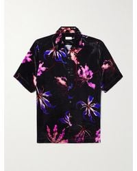 Dries Van Noten - Hemd aus Samt mit Print - Lyst