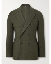 Boglioli - Double-Breasted Houndstooth Virgin Wool-Flannel Blazer - Lyst