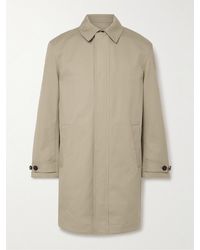 Yves Salomon - Leather-trimmed Double-faced Cotton-twill Coat - Lyst