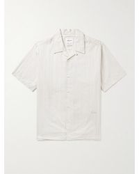 Norse Projects - Carsten Convertible-collar Striped Cotton-poplin Shirt - Lyst