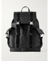 Gucci - Leather-Trimmed Monogrammed Supreme Coated-Canvas Backpack - Lyst