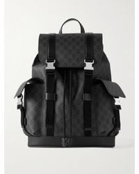 Gucci - Rucksack aus beschichtetem Supreme-Canvas mit Logomuster und Lederbesatz - Lyst