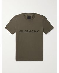 Givenchy - T-shirt slim-fit in jersey di cotone con logo - Lyst