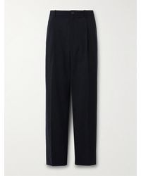 The Row - Keenan Pleated Woven Suit Trousers - Lyst