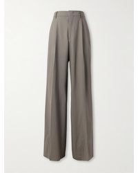 Etro - Wide-leg Pleated Wool-blend Suit Trousers - Lyst