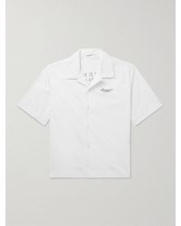 Givenchy - Convertible-Collar Logo-Print Cotton-Poplin Shirt - Lyst